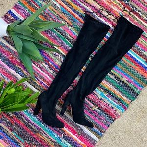 Over the Knee Peppermayo Lipstik Skarlett Boot - 7